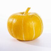 A bright yellow pumpkin