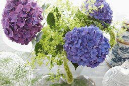 Summer bouquet with hydrangea