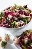 A summer salad with pineberries
