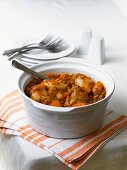Chicken stew with carrots and lentils