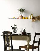 A simply laid kitchen table