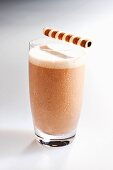 A cappuccino milkshake in a glass