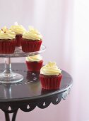 Chocolate cupcakes with hearts