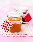 Apricot and strawberry jam