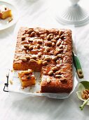 Semolina and almond cake with syrup