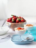 Karamellisierter Joghurt mit Erdbeeren