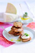 White cabbage cakes with quark and flax oil