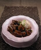 Boar goulash with bread dumplings