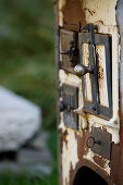 Vintage cooker in garden