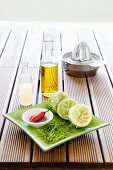 Ingredients for lime dressing