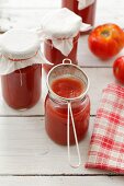 Homemade tomato puree