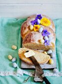 Easter bread with butter