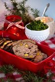 Pheasant terrine for Christmas dinner