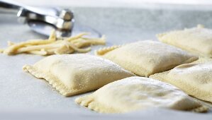 Home-made ravioli