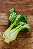 Pak Choi auf Holzuntergrund