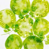 Green tomatoes and parsley