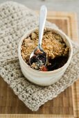A wintry blackberry crumble