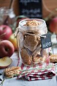 Maple biscuits in a jar