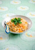 Risotto with squash and chicken