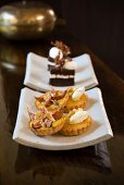 Frangipane tartlets, pineapple and coconut frangipane and chocolate frangipane