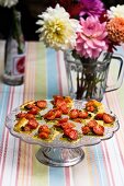 Cherry tomato tarts for a summer party