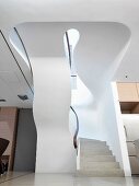 Straight on low angle view of modern staircase