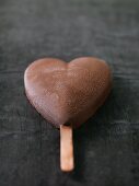 Heart-shaped ice cream bar