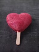 Heart-shaped ice cream bar