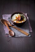 Rice pudding with caramelised figs