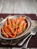 Roasted carrots with orange and honey