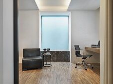 Hardwood floor in modern home office