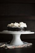 Chocolate cake topped with cream cheese cream