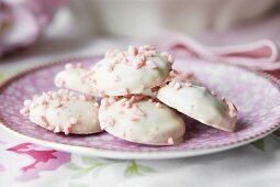 Close up of plate of cookies