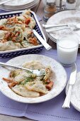 Pierogi with chanterelle mushrooms