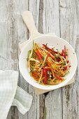 Vegetable salad with chilli peppers