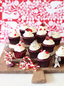 Red velvet cupcakes for Christmas