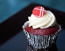 One Red Velvet Cupcake