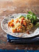 Risotto with roasted squash and Gorgonzola