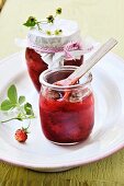 Strawberry jam made from wild strawberries