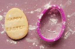 An Easter biscuit and a baking mould