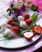 Strawberries with mozzarella