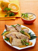 Duck with orange sauce