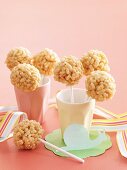 Honigkaramell-Lollies mit Puffreis