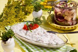 Herring with mayonnaise for Easter (Sweden)