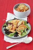 Turkey salad with apple and lentils