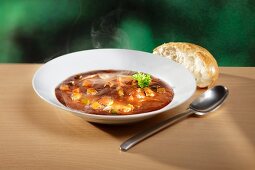 Goulash soup with parsley
