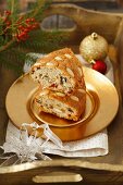 Almond cake with dried fruits for Christmas