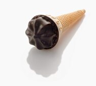 A chocolate marshmallow cone