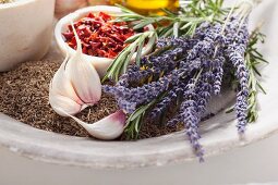 Herbs and spices for spice oil