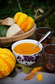 Squash soup and white bread